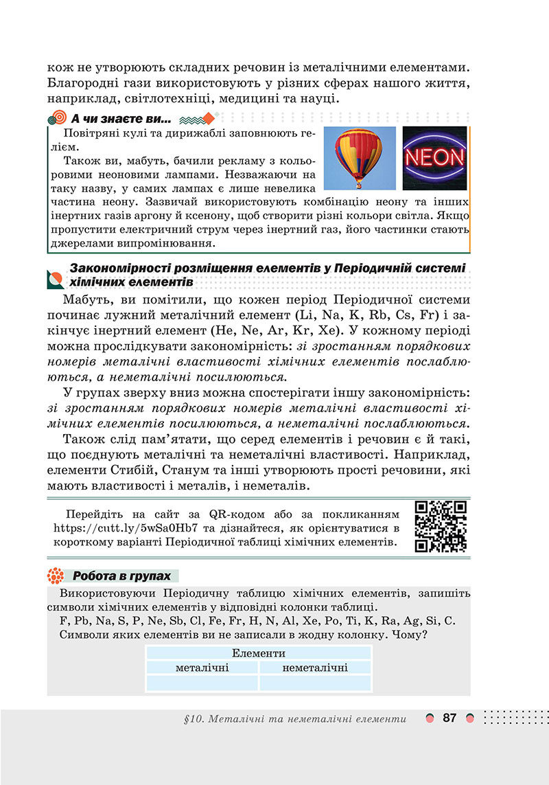 Сторінка 87 - Підручник Хімія 7 клас Мідак Кузишин 2024 - НУШ