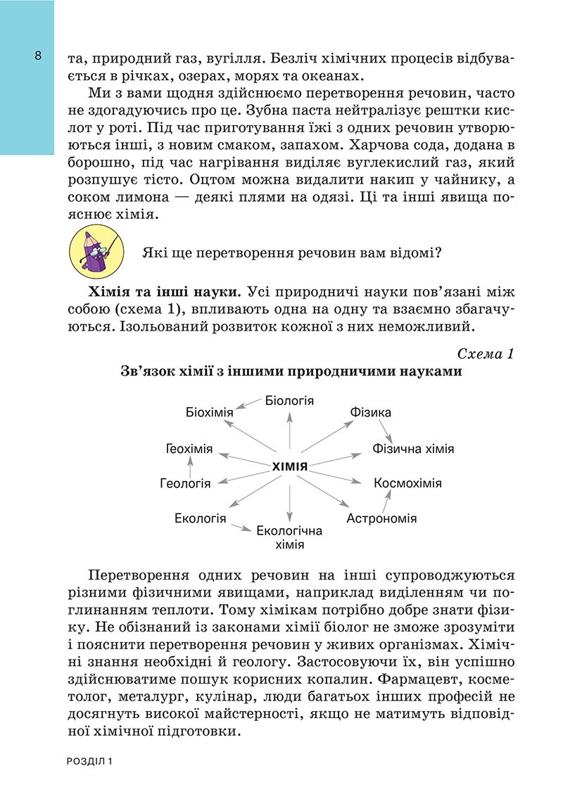 Сторінка 8 - Підручник Хімія 7 клас Попель Крикля 2024 - НУШ