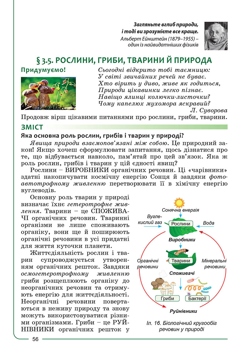 Сторінка 56 - Підручник Біологія 7 клас Соболь 2024 - НУШ