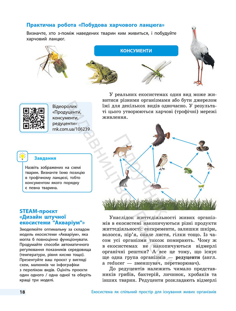 Сторінка 18 - Підручник Біологія 7 клас Тагліна Самойлов 2024