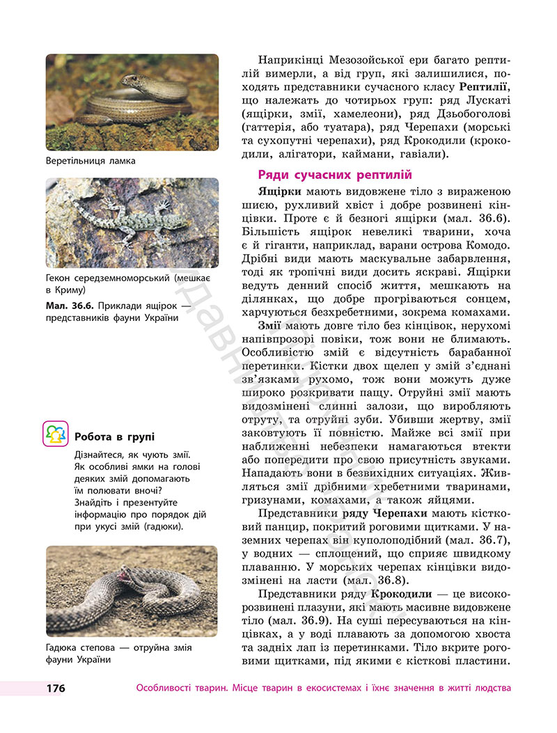 Сторінка 176 - Підручник Біологія 7 клас Тагліна Самойлов 2024