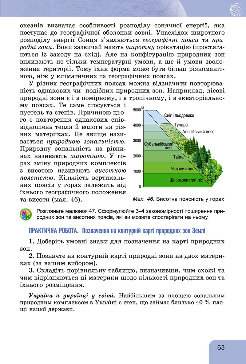 Сторінка 63 - Підручник Географія 7 клас Гільберг Довгань 2024