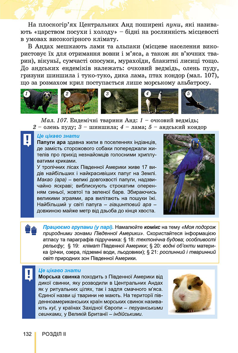 Сторінка 132 - Підручник Географія 7 клас Безуглий Лисичарова 2024