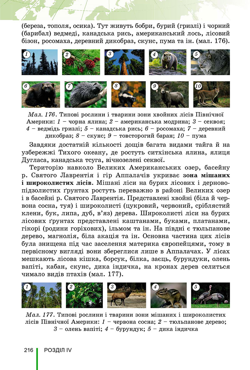 Сторінка 216 - Підручник Географія 7 клас Безуглий Лисичарова 2024