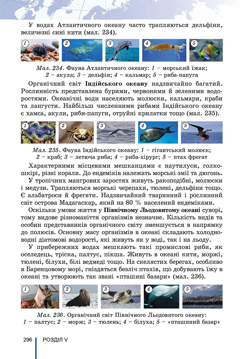 Сторінка 296 - Підручник Географія 7 клас Безуглий Лисичарова 2024