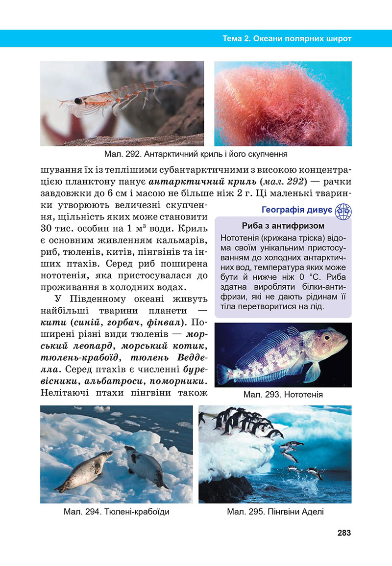 Сторінка 283 - Підручник Географія 7 клас Бойко Міхелі 2024