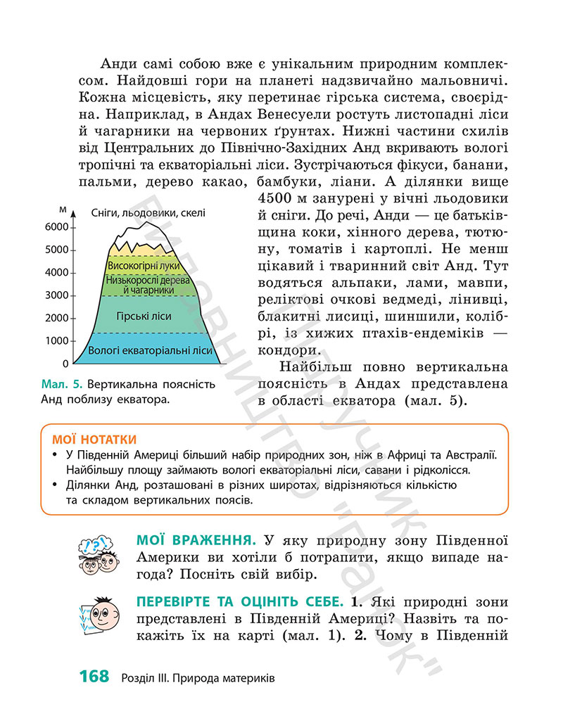 Сторінка 168 - Підручник Географія 7 клас Г.Д. Довгань 2024