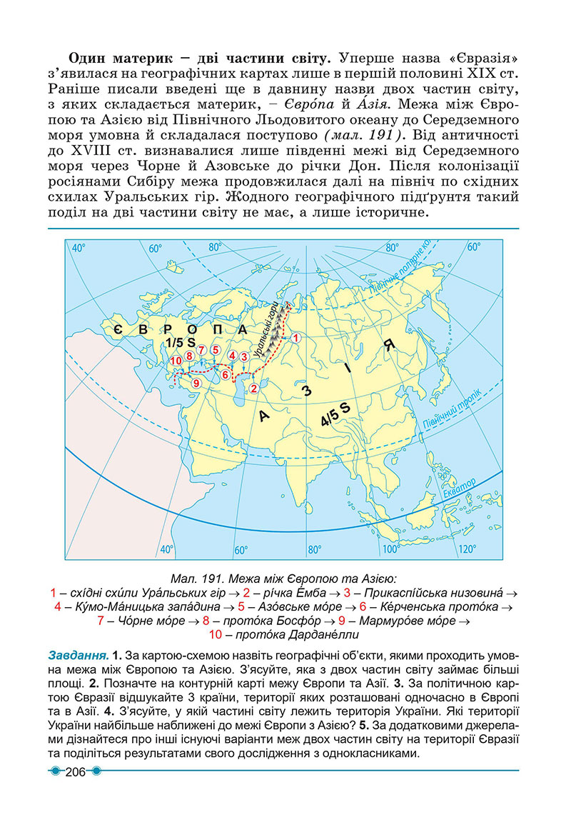 Сторінка 206 - Підручник Географія 7 клас Кобернік Коваленко 2024