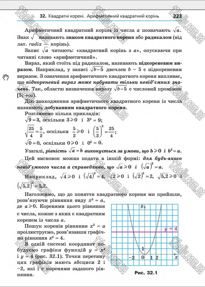 Сторінка 223 - Підручник Алгебра 8 клас Мерзляк 2016 - Поглиблений рівень вивчення