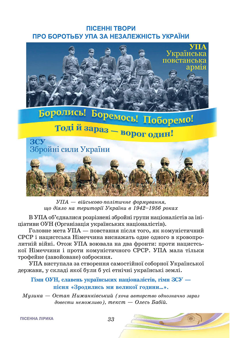 Сторінка 33 - Підручник Українська література 7 клас Калинич Дячок 2024