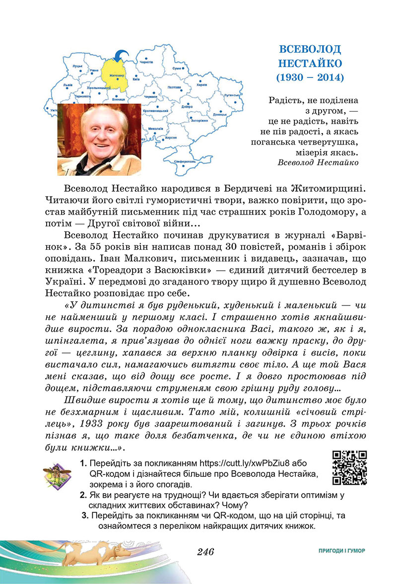 Сторінка 246 - Підручник Українська література 7 клас Калинич Дячок 2024