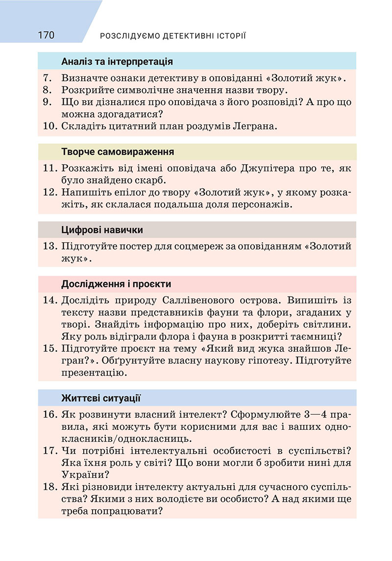 Сторінка 170 - Підручник Зарубіжна література 7 клас Ніколенко 2024