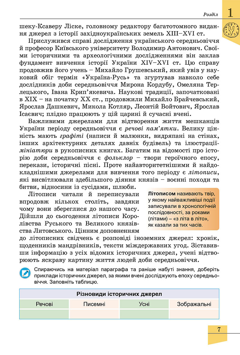 Сторінка 7 - Підручник Історія України 7 клас Власов 2024