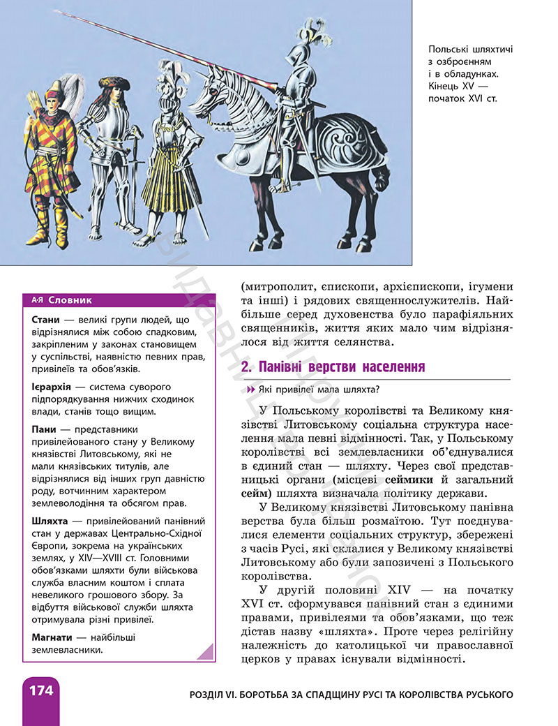 Сторінка 174 - ГДЗ Історія України 7 клас Галімов Гісем 2024