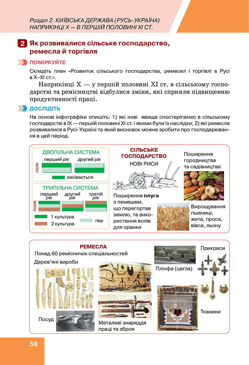 Сторінка 58 - Підручник Історія України 7 клас Пометун Дудар 2024