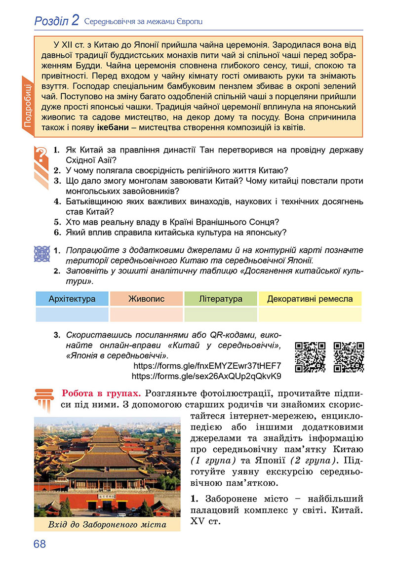 Сторінка 68 - Підручник Всесвітня історія 7 клас Ладиченко Лукач 2024