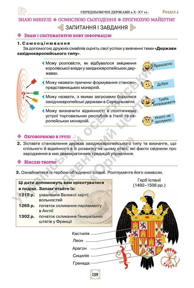 Сторінка 139 - Підручник Всесвітня історія 7 клас Щупак Бурлака 2024