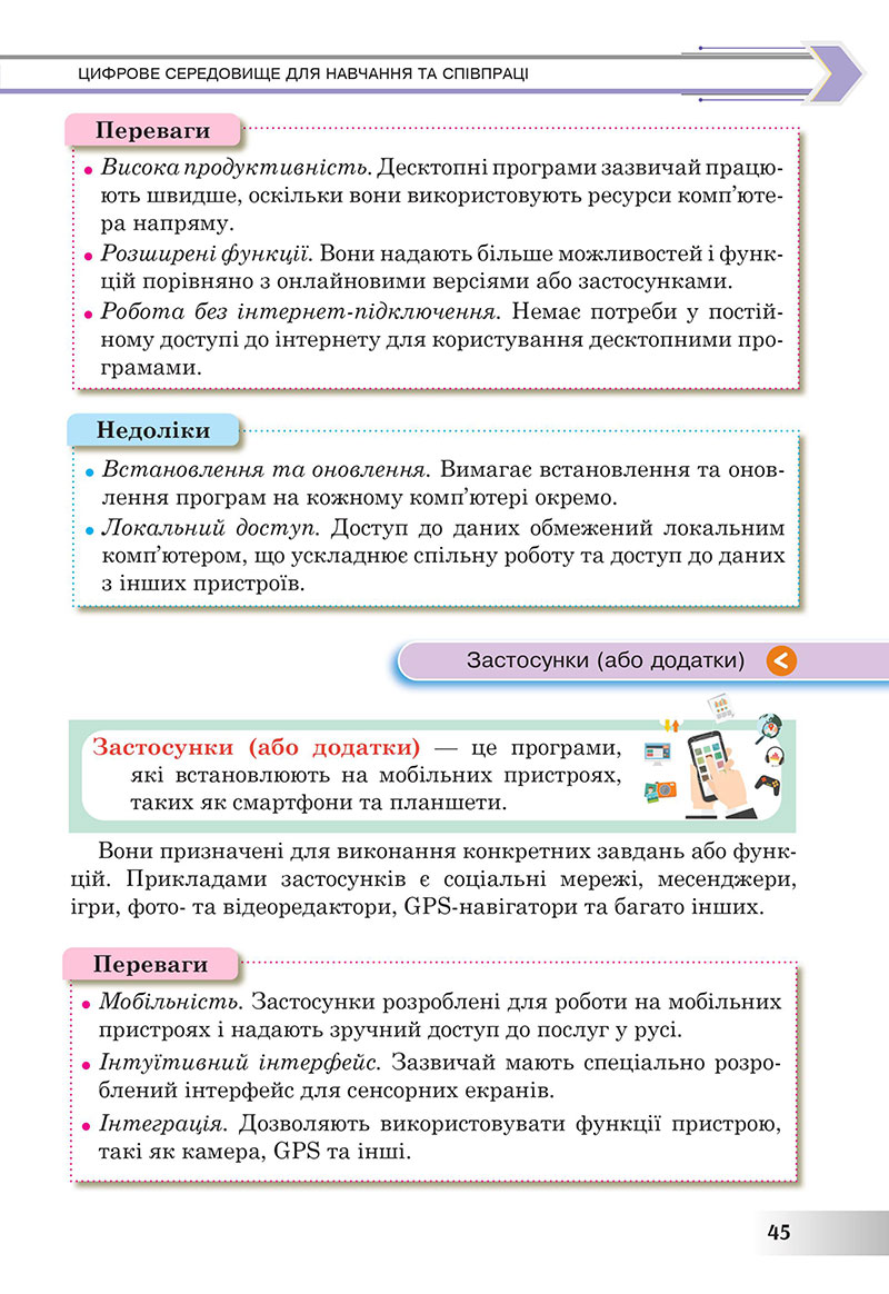 Сторінка 45 - Підручник Інформатика 7 клас Тріщук Лазарець 2024