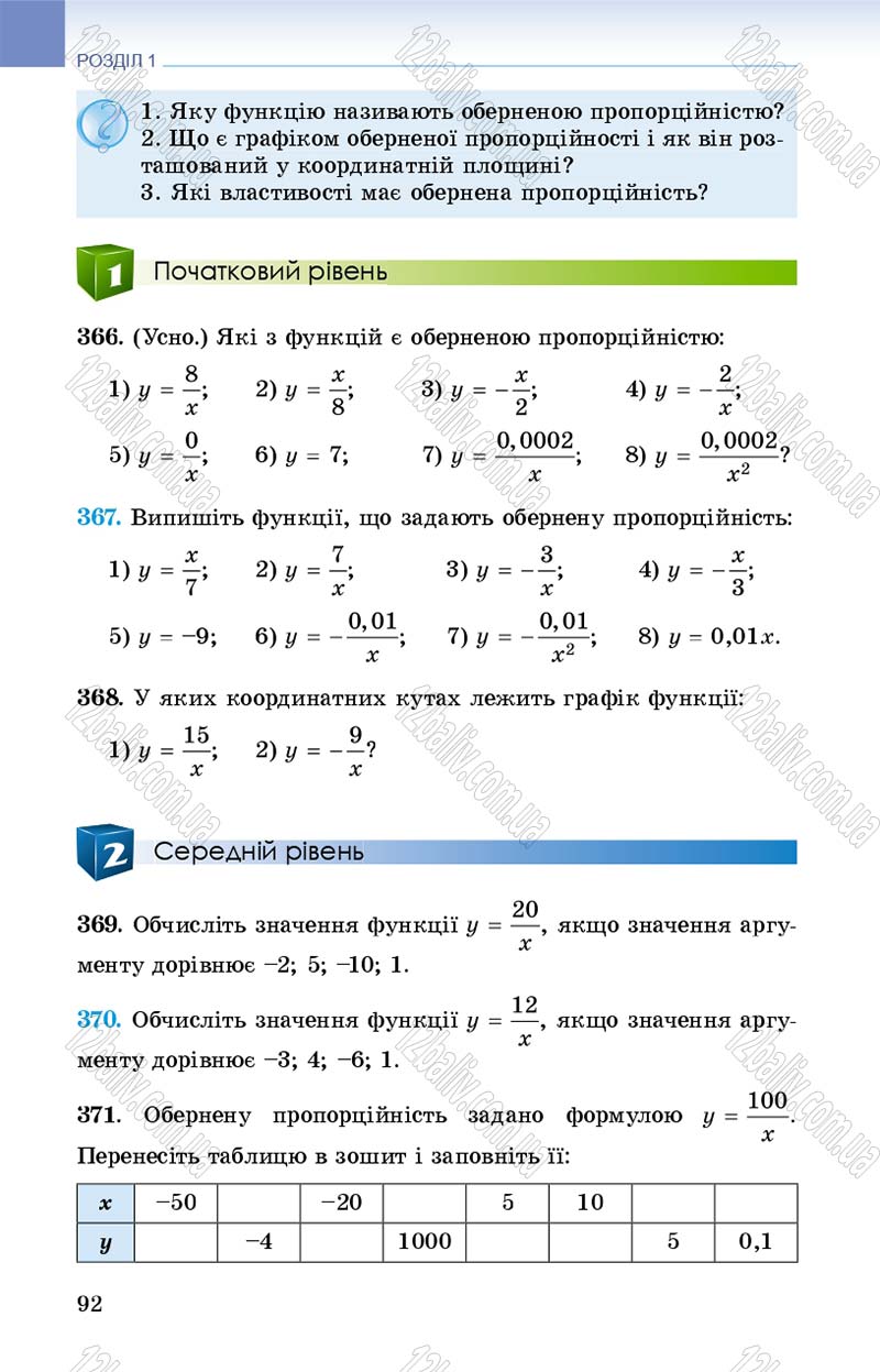 Сторінка 92 - Підручник Алгебра 8 клас Істер 2016