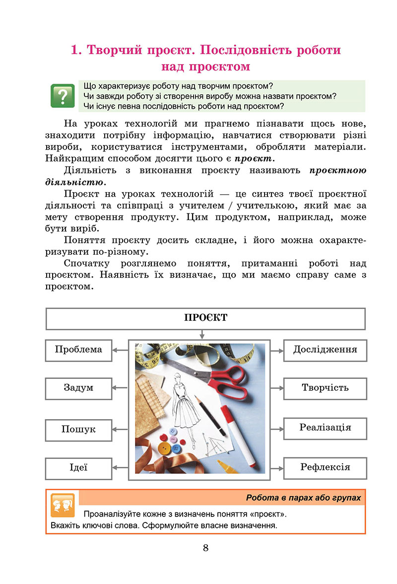 Сторінка 8 - Підручник Технології 7 клас Біленко Пелагейченко 2024 - НУШ