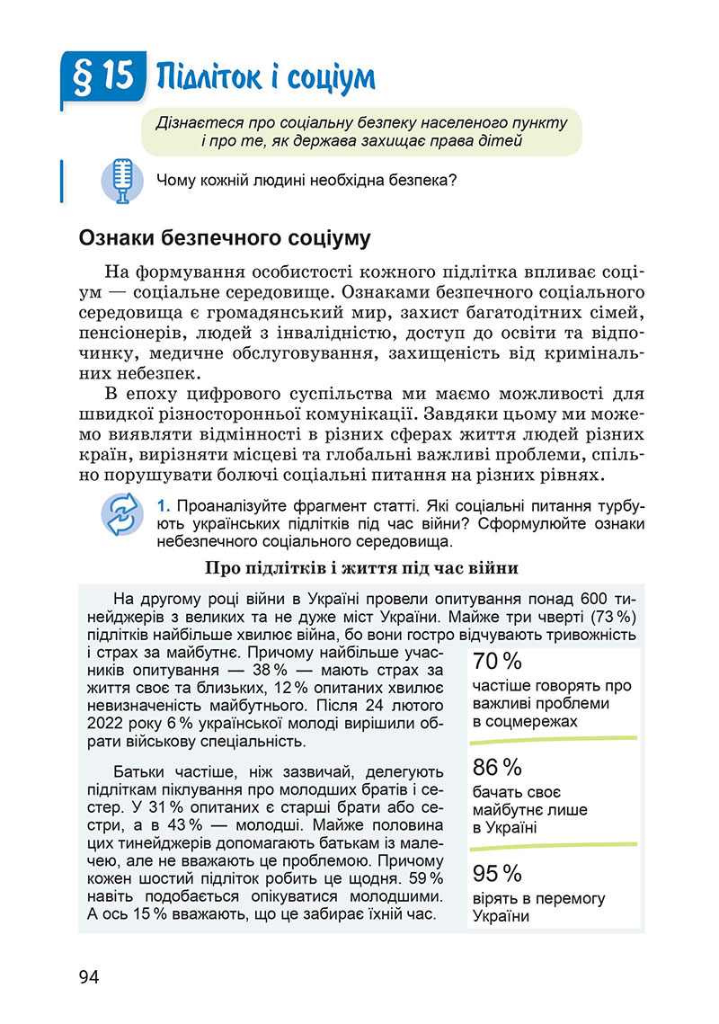 Сторінка 94 - Підручник Здоров’я, безпека та добробут 7 клас Василенко 2024