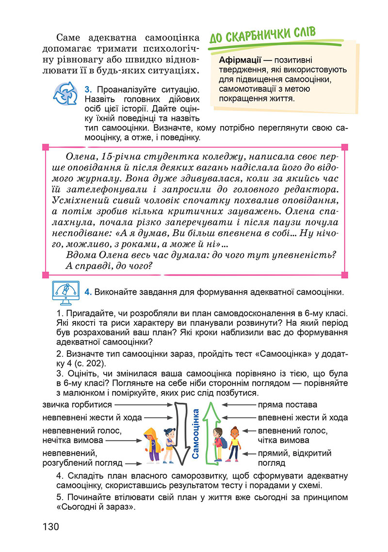 Сторінка 130 - Підручник Здоров’я, безпека та добробут 7 клас Василенко 2024