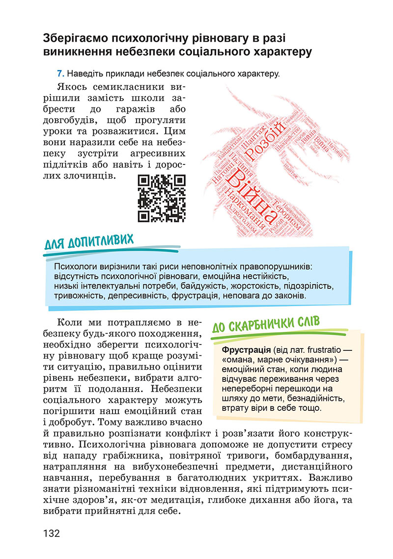 Сторінка 132 - Підручник Здоров’я, безпека та добробут 7 клас Василенко 2024