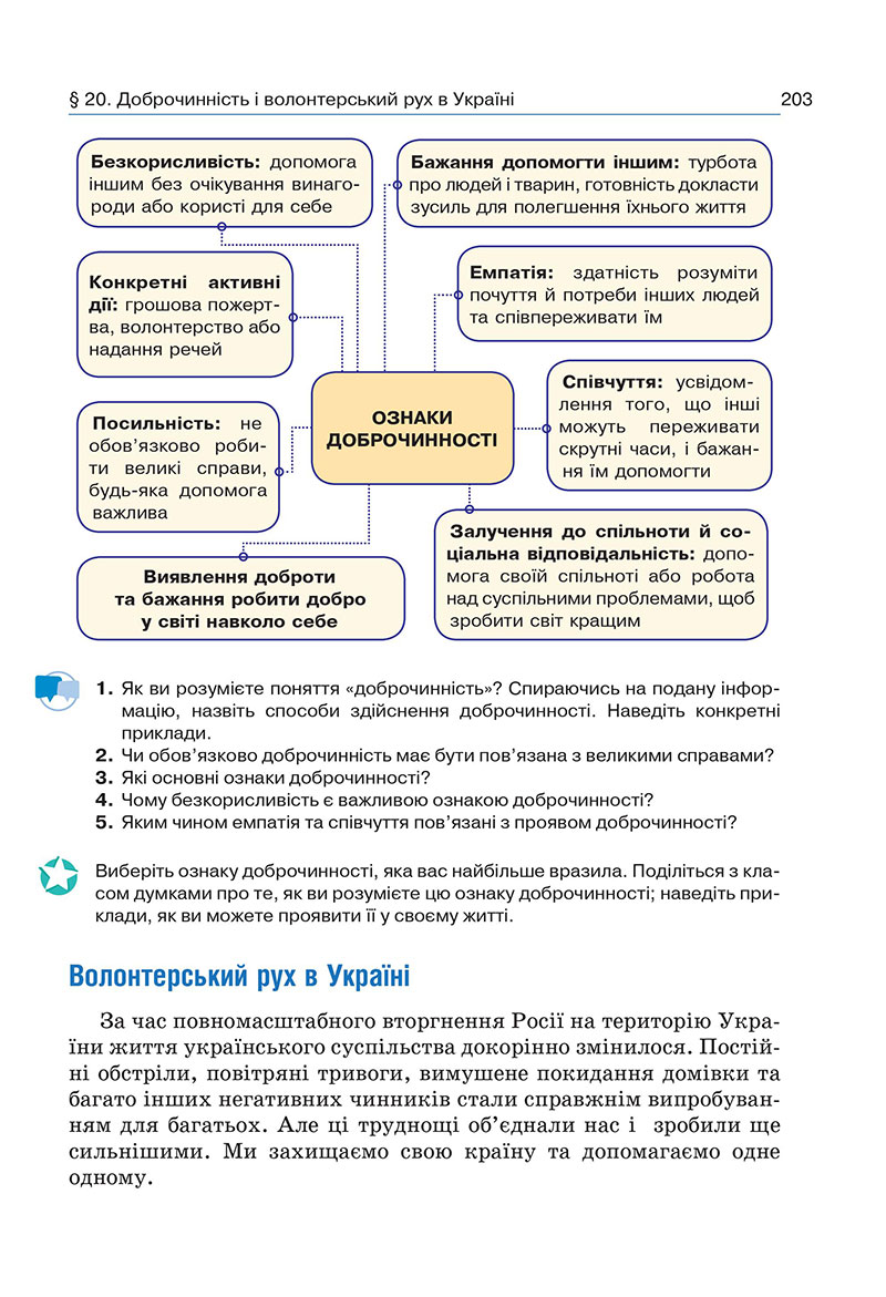 Сторінка 203 - Підручник Здоров’я, безпека та добробут 7 клас Гущина 2024