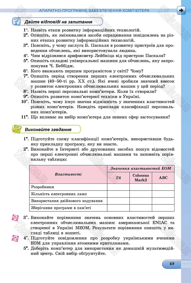 Сторінка 49 - Підручник Інформатика 8 клас Ривкінд 2016