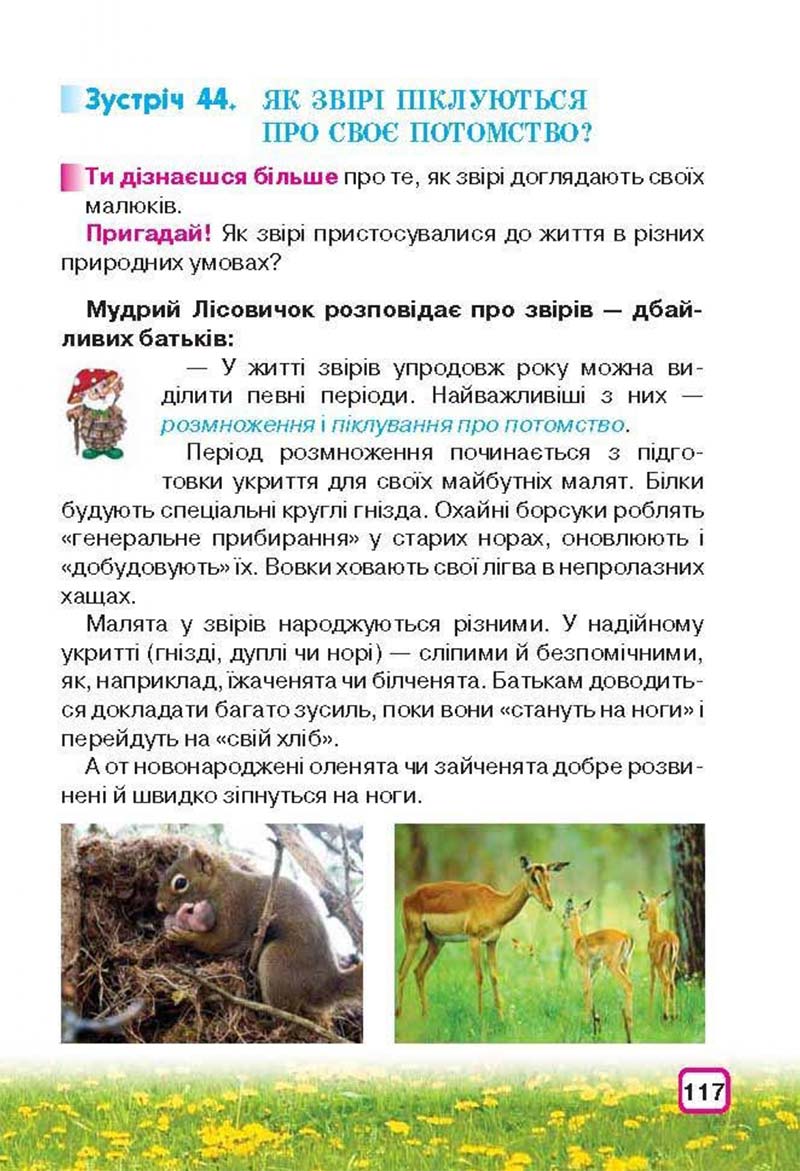 Сторінка 117 - Підручник Природознавство 3 клас І.В. Грущинська 2013