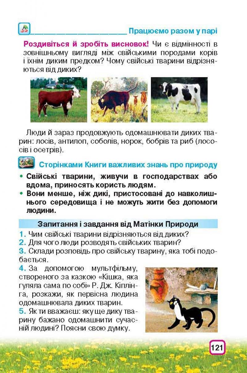 Сторінка 121 - Підручник Природознавство 3 клас І.В. Грущинська 2013