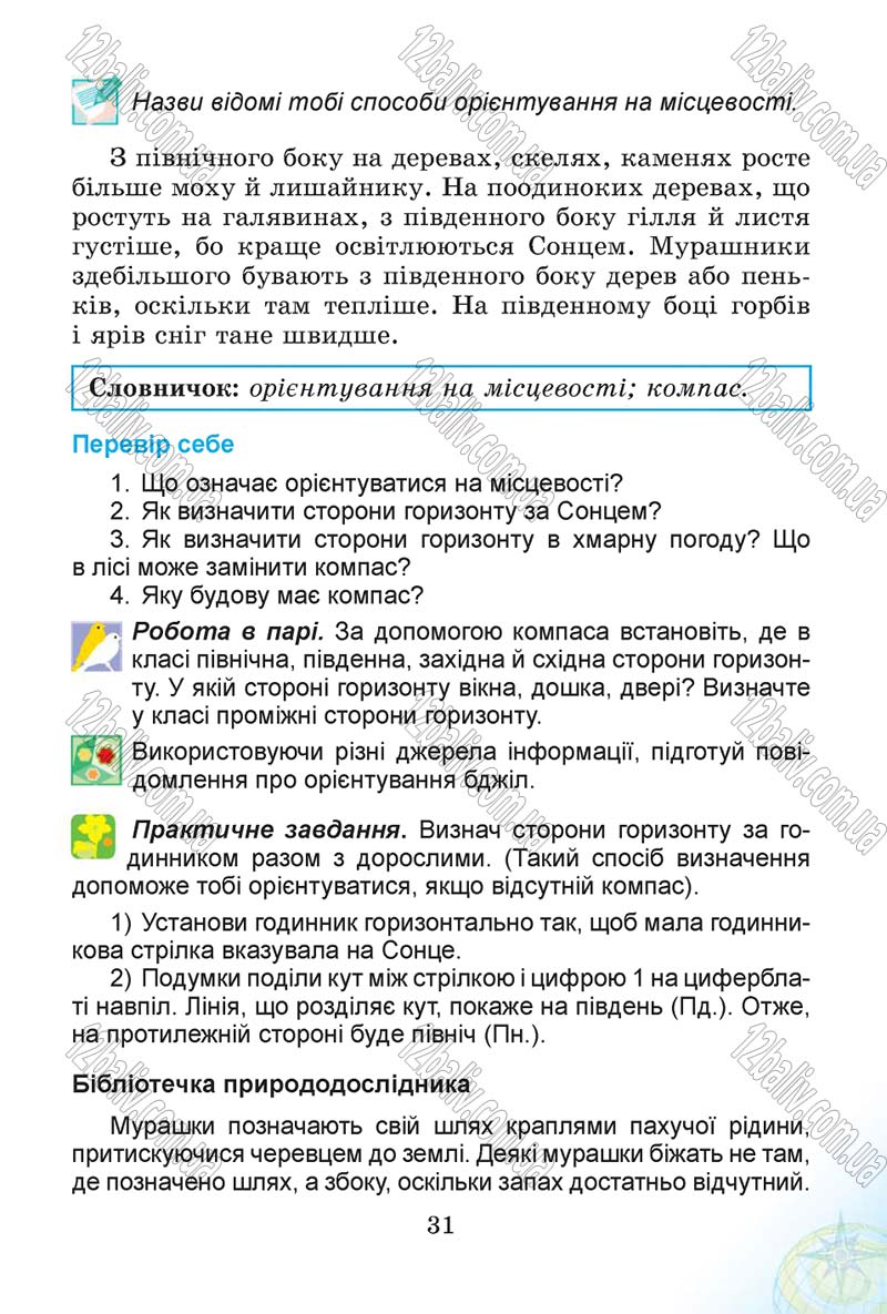 Сторінка 31 - Підручник Природознавство 4 клас Т.Г. Гільберг, Т.В. Сак 2015