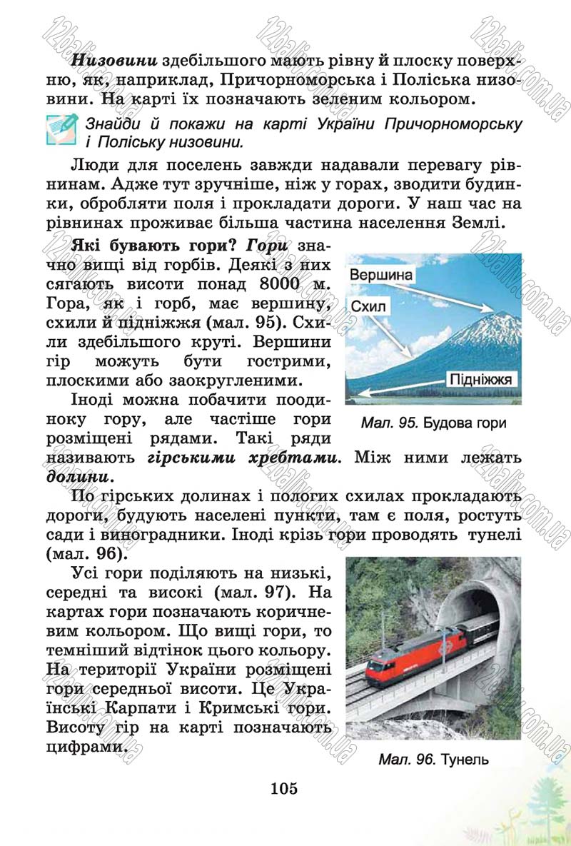 Сторінка 105 - Підручник Природознавство 4 клас Т.Г. Гільберг, Т.В. Сак 2015