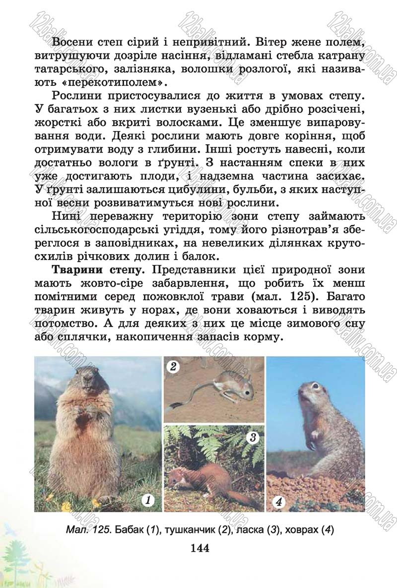 Сторінка 144 - Підручник Природознавство 4 клас Т.Г. Гільберг, Т.В. Сак 2015