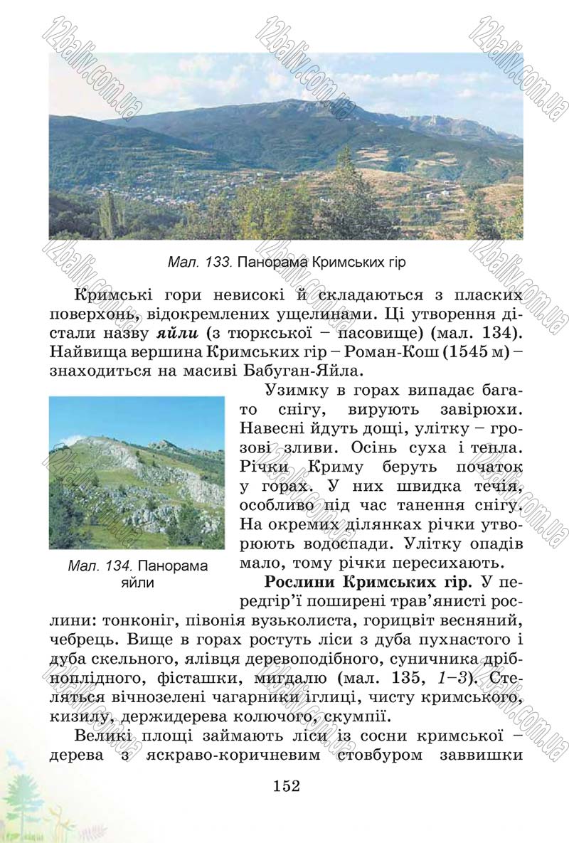Сторінка 152 - Підручник Природознавство 4 клас Т.Г. Гільберг, Т.В. Сак 2015
