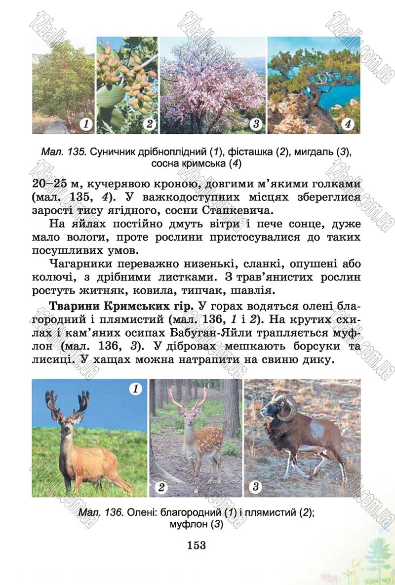 Сторінка 153 - Підручник Природознавство 4 клас Т.Г. Гільберг, Т.В. Сак 2015