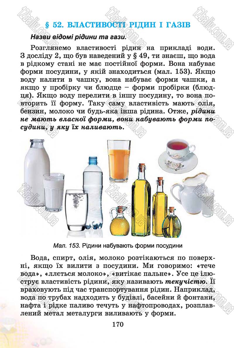 Сторінка 170 - Підручник Природознавство 4 клас Т.Г. Гільберг, Т.В. Сак 2015