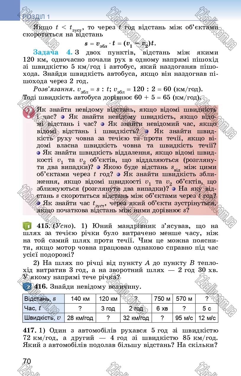 Сторінка 70 - Підручник Математика 5 клас О. С. Істер 2018