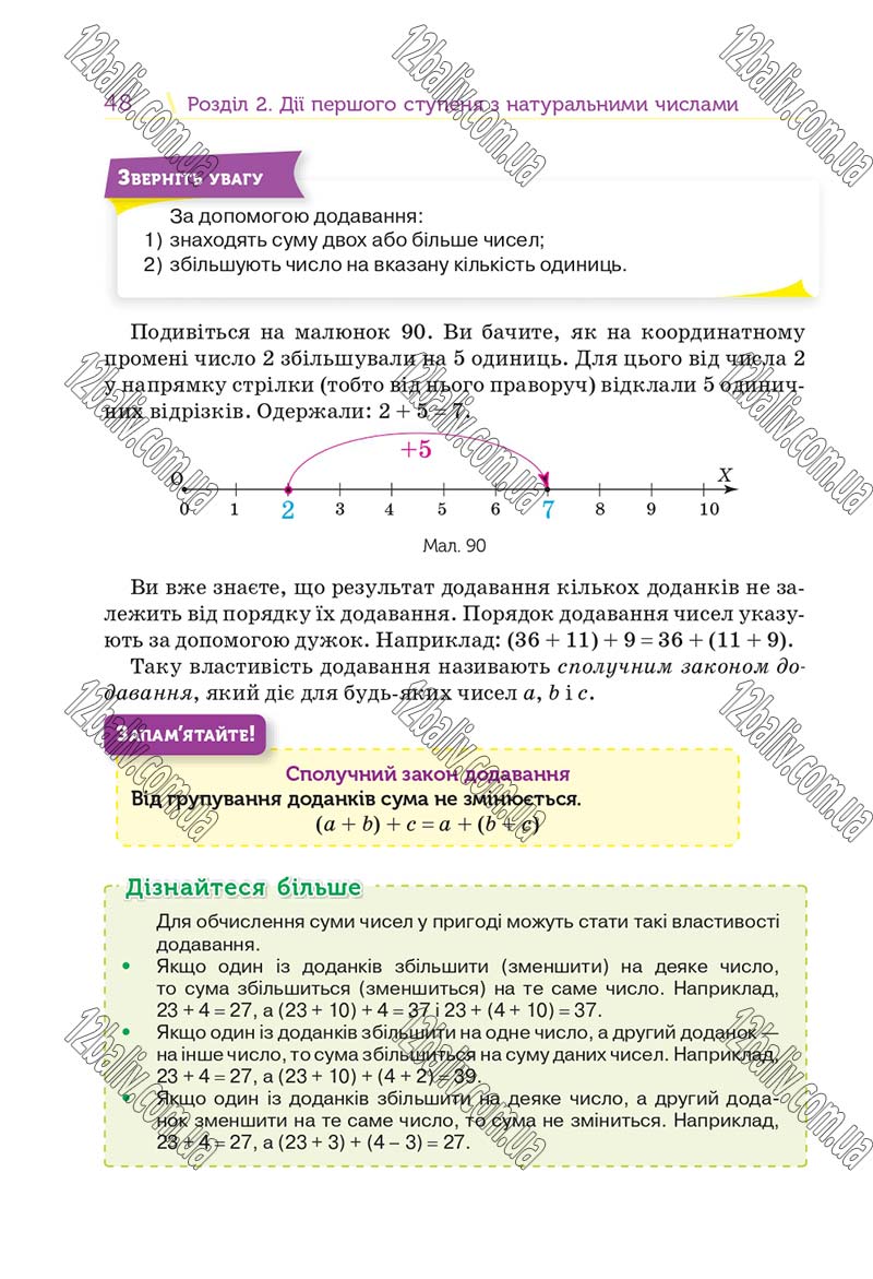 Сторінка 48 - Підручник Математика 5 клас Н. А. Тарасенкова, І. М. Богатирьова, О. П. Бочко 2018