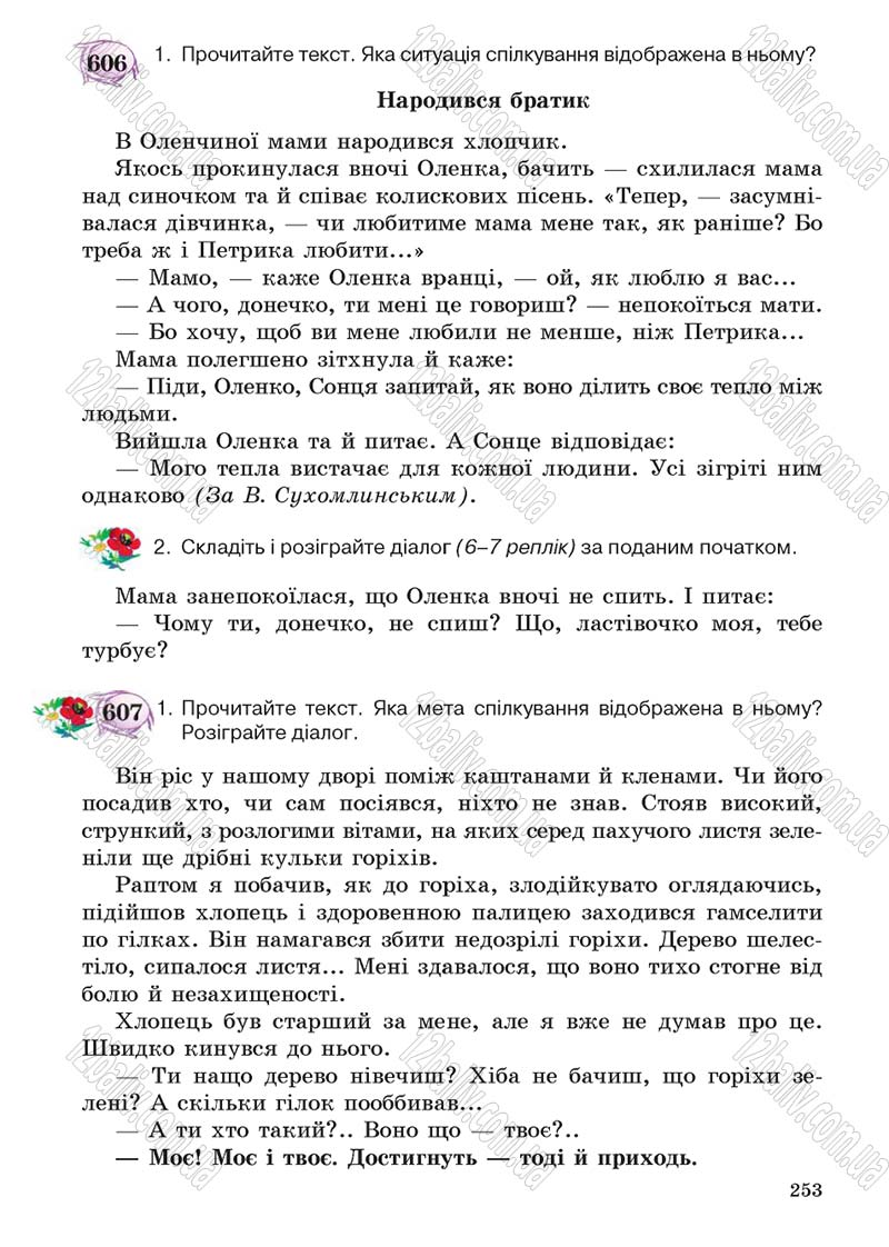 Сторінка 253 - Підручник Українська мова 5 клас С.Я. Єрмоленко, В.Т. Сичова 2013