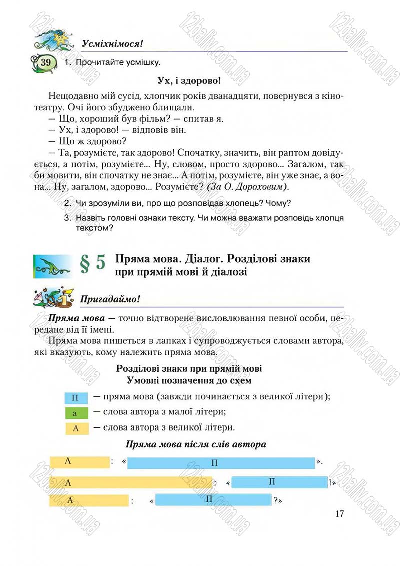 Сторінка 17 - Підручник Українська мова 6 клас Єрмоленко 2014 - скачати онлайн