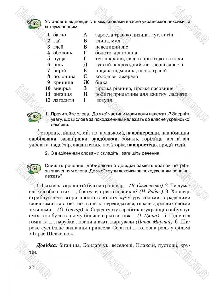 Сторінка 32 - Підручник Українська мова 6 клас Єрмоленко 2014 - скачати онлайн