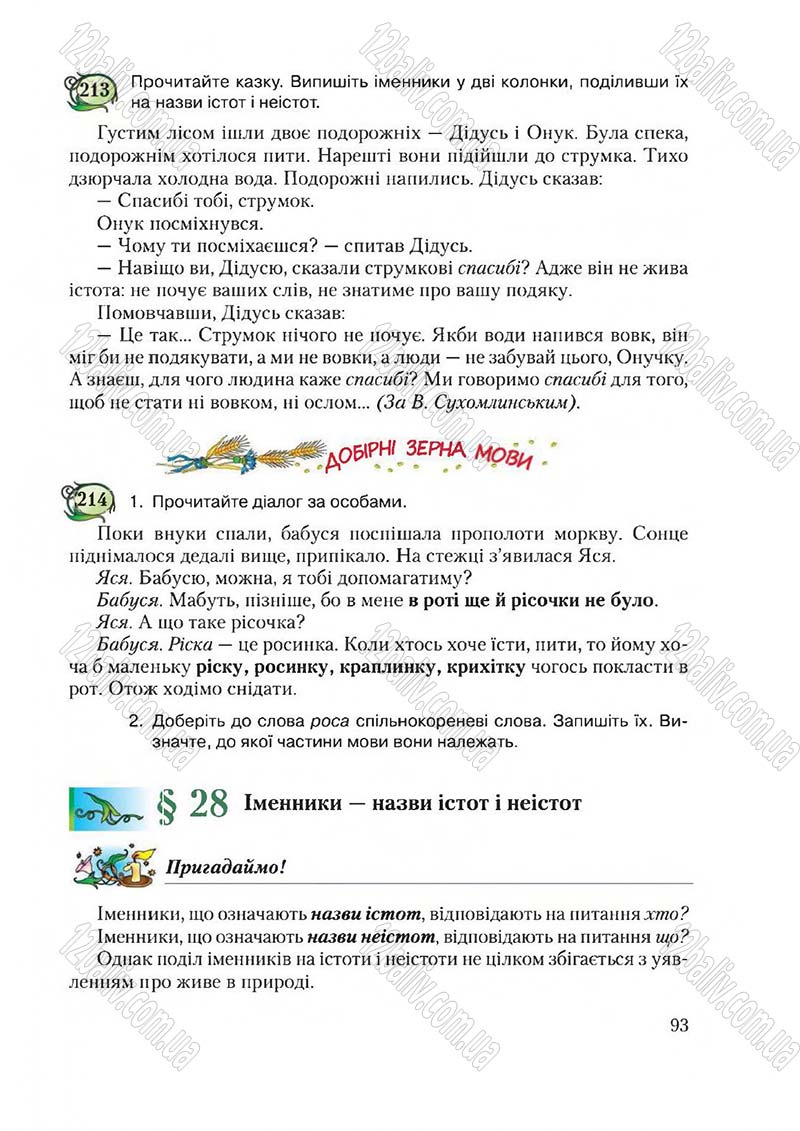 Сторінка 93 - Підручник Українська мова 6 клас Єрмоленко 2014 - скачати онлайн