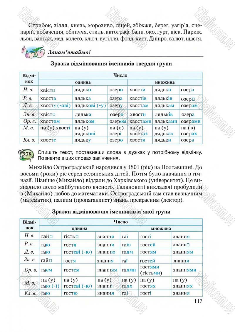 Сторінка 117 - Підручник Українська мова 6 клас Єрмоленко 2014 - скачати онлайн