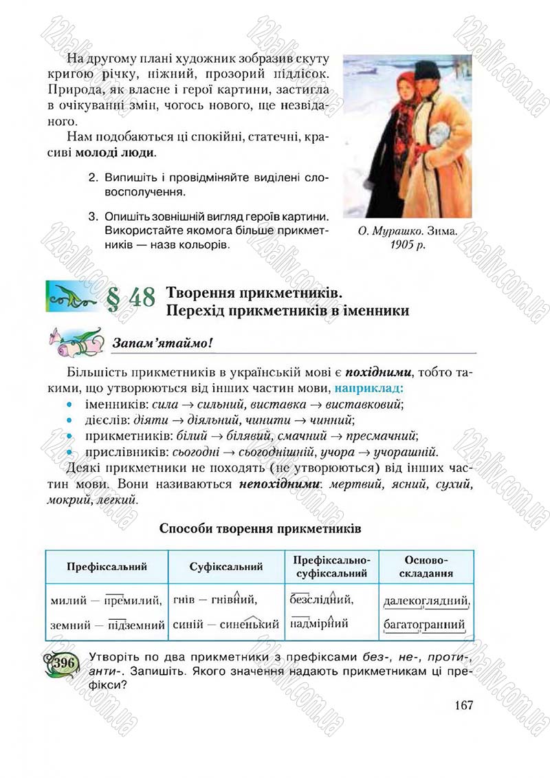Сторінка 167 - Підручник Українська мова 6 клас Єрмоленко 2014 - скачати онлайн