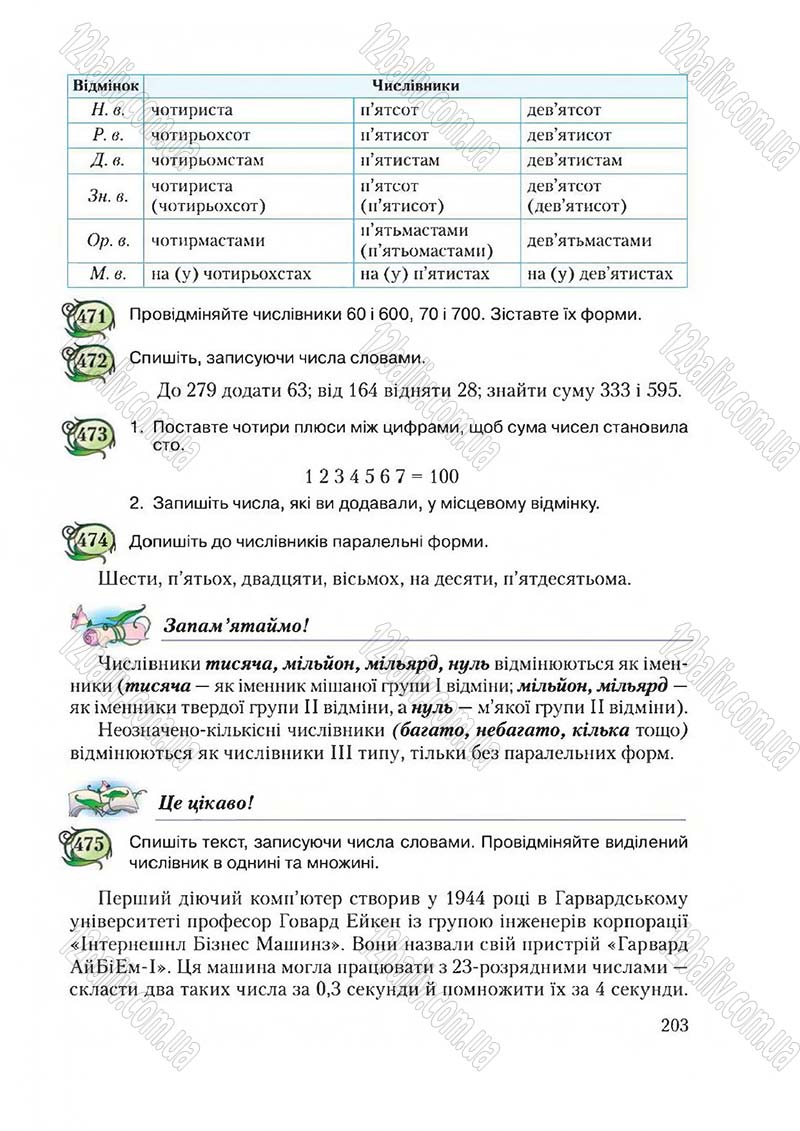 Сторінка 203 - Підручник Українська мова 6 клас Єрмоленко 2014 - скачати онлайн