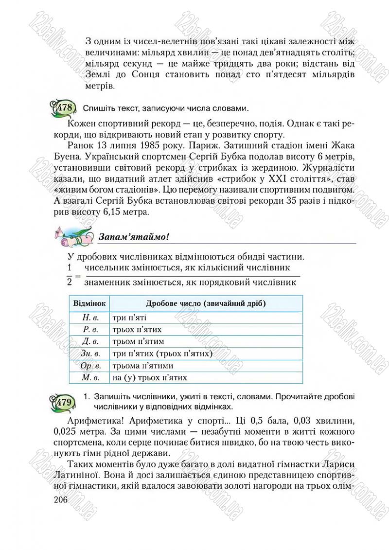 Сторінка 206 - Підручник Українська мова 6 клас Єрмоленко 2014 - скачати онлайн