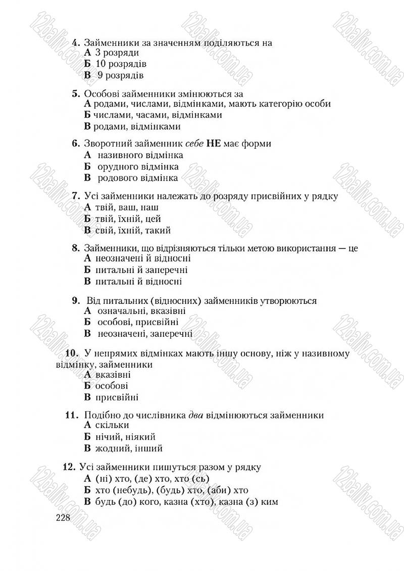 Сторінка 228 - Підручник Українська мова 6 клас Єрмоленко 2014 - скачати онлайн