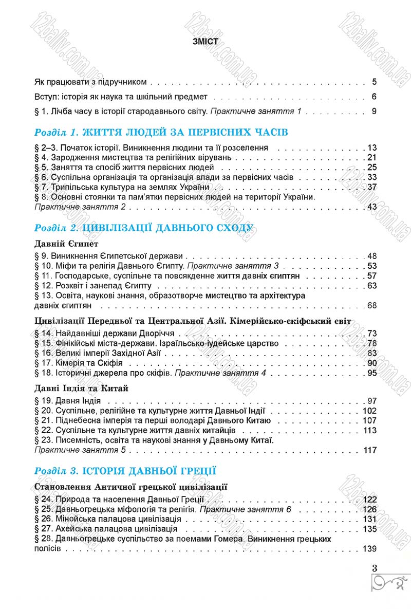 Сторінка 3 - Підручник Історія 6 клас Бандровський 2014 - скачати