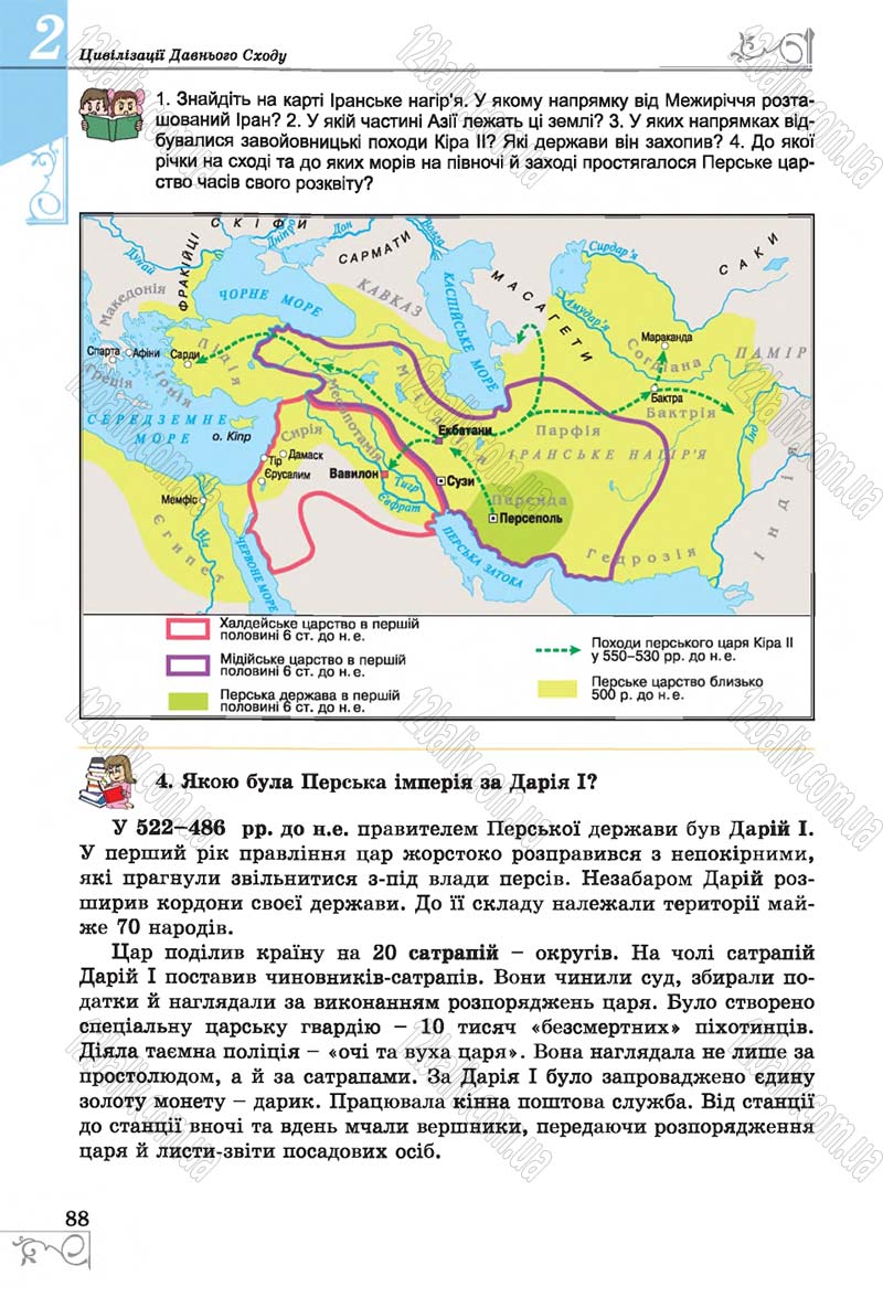 Сторінка 88 - Підручник Історія 6 клас Бандровський 2014 - скачати